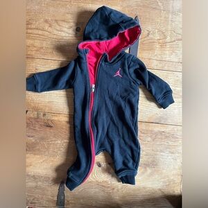 Michael Jordan Black and Red Sweatshirt One Piece Jumpsuit 6-9 months